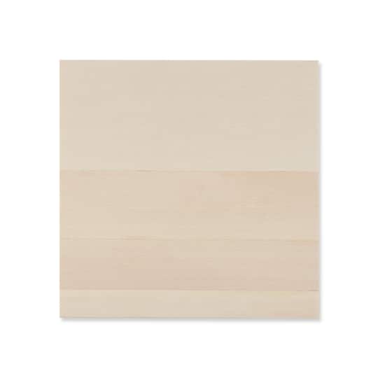 6 Pack: 8&#x22; Basswood Square Panel by Make Market&#xAE;
